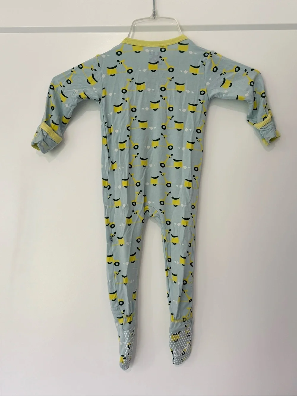 Kickee Pants Bamboo Moped Scooter Footie Pajama Zippy 6/9 months